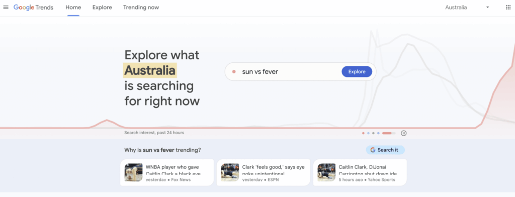 Google Trends Website