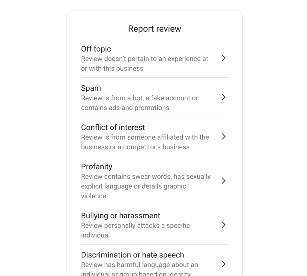 Report Review Options